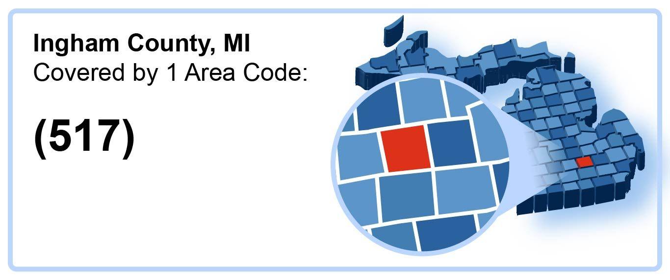 517_Area_Code_in_Ingham_County_Michigan